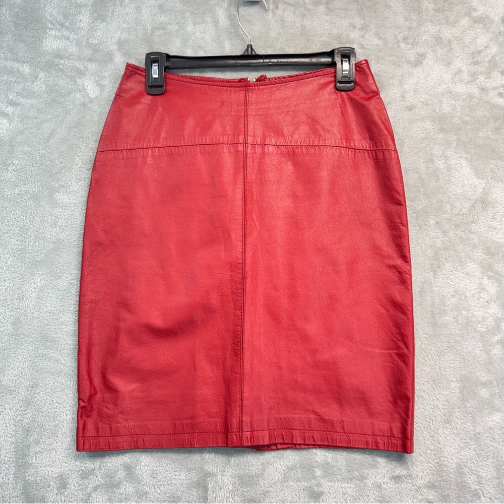 Limited Express Vintage Y2K Red Leather Skirt Size S